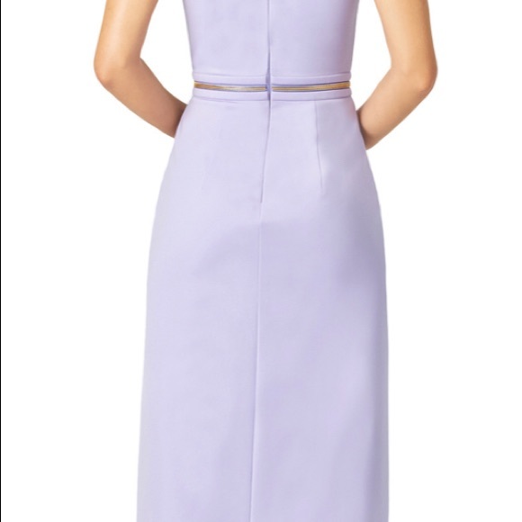 CUSHNIE Lavender Twisted Zipper Dress 6 - Picture 6 of 10